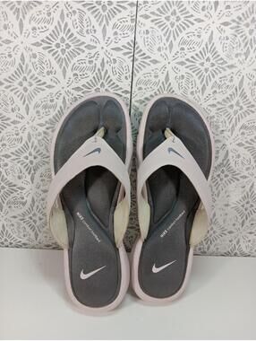 Nike Ultra Comfort Thong Sandals Flip Flop Women’s Size 7 Gray/Lavender